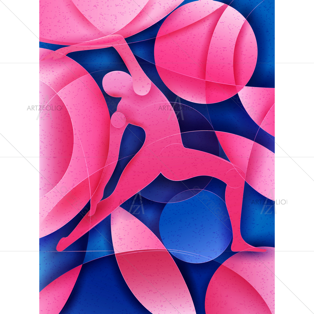 Abstract Cubism Yoga D10 — Cubism custom art by ArtzFolio