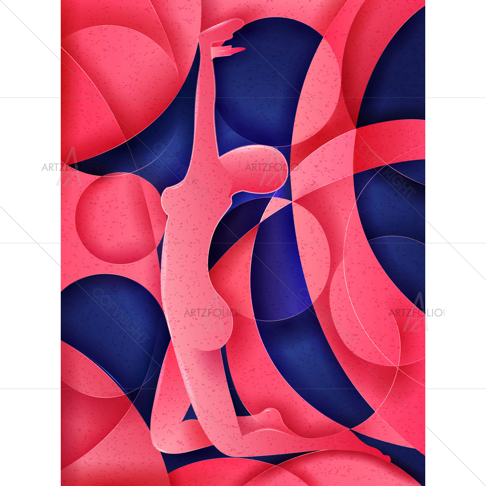 Abstract Cubism Yoga D11 — Cubism custom art by ArtzFolio