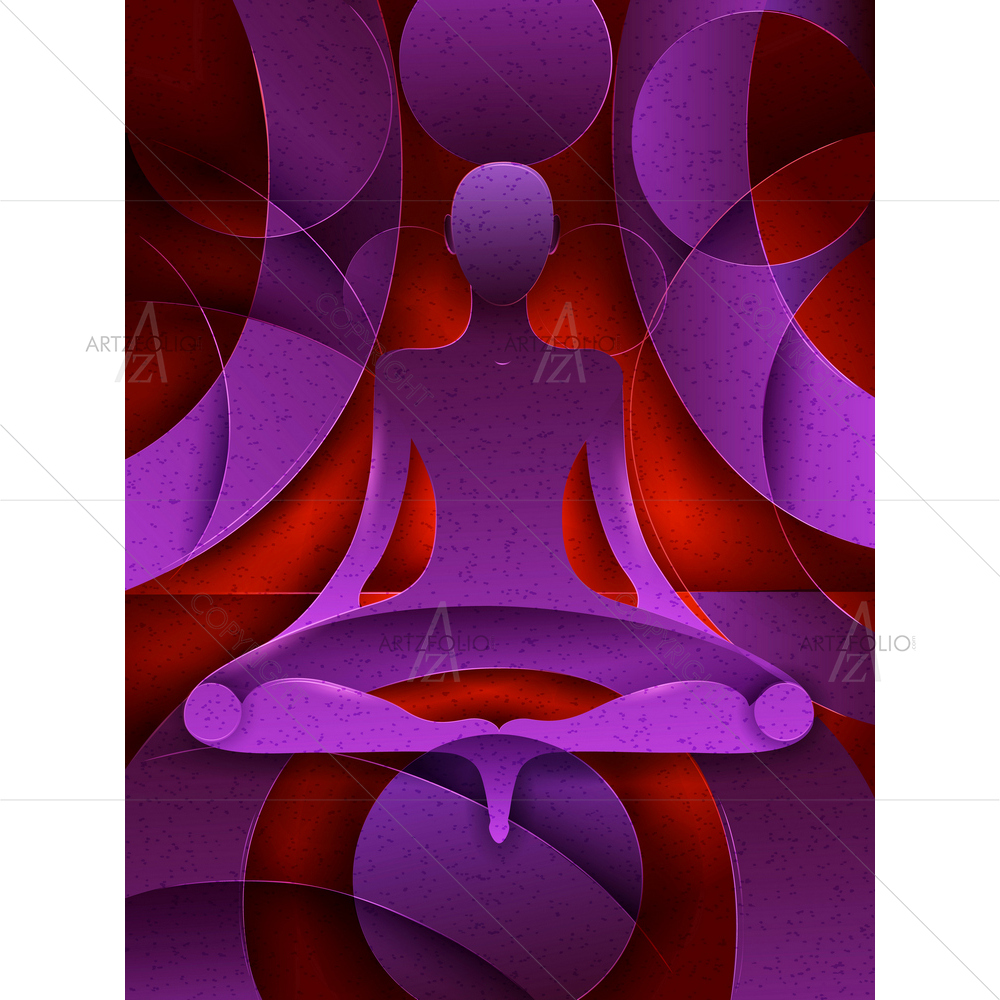 Abstract Cubism Yoga D12 — custom-size art design 5013270