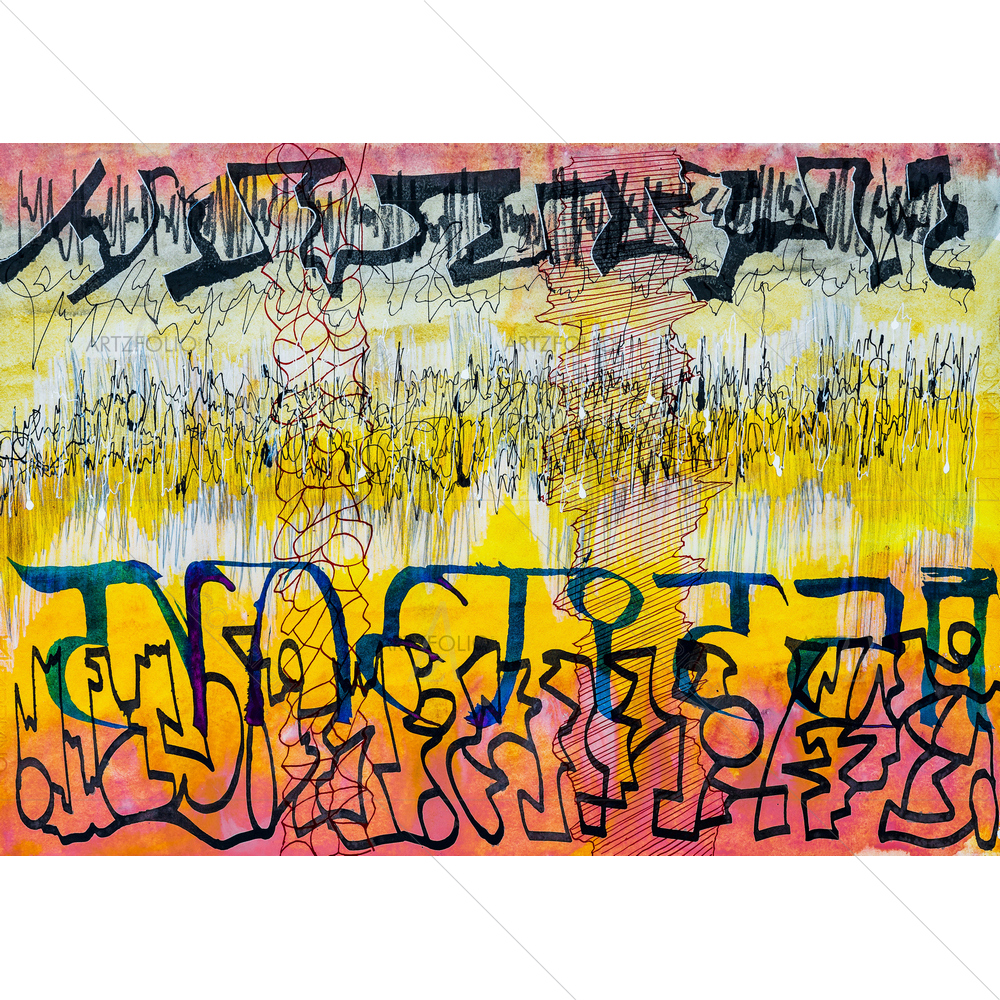 Abstract Calligraphy D1 — custom-size art design 5013287
