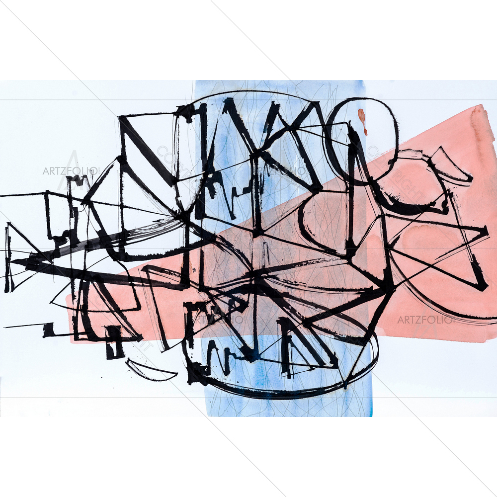 Abstract Calligraphic Image D1 — Abstract custom art by ArtzFolio