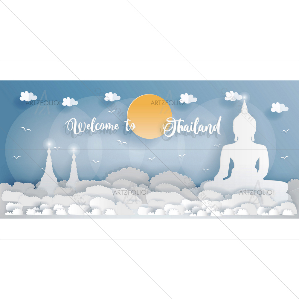 Lord Buddha, Thailand D8 — Devotional custom art by ArtzFolio