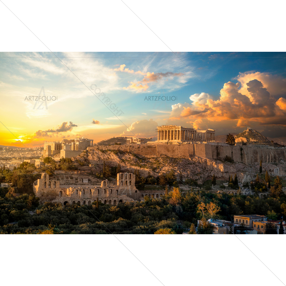 Acropolis of Athens — Devotional custom art by ArtzFolio