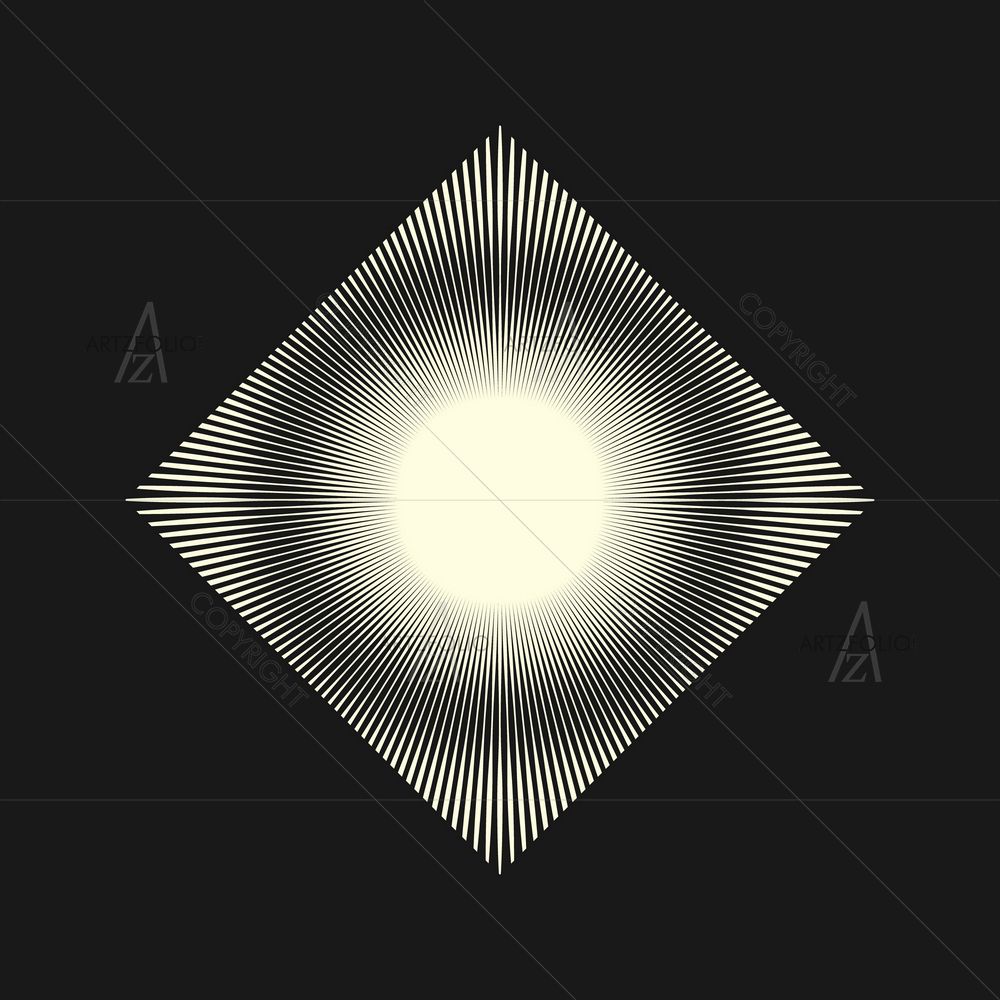 Sacred Linear Rhombus D2 — Abstract custom art by ArtzFolio