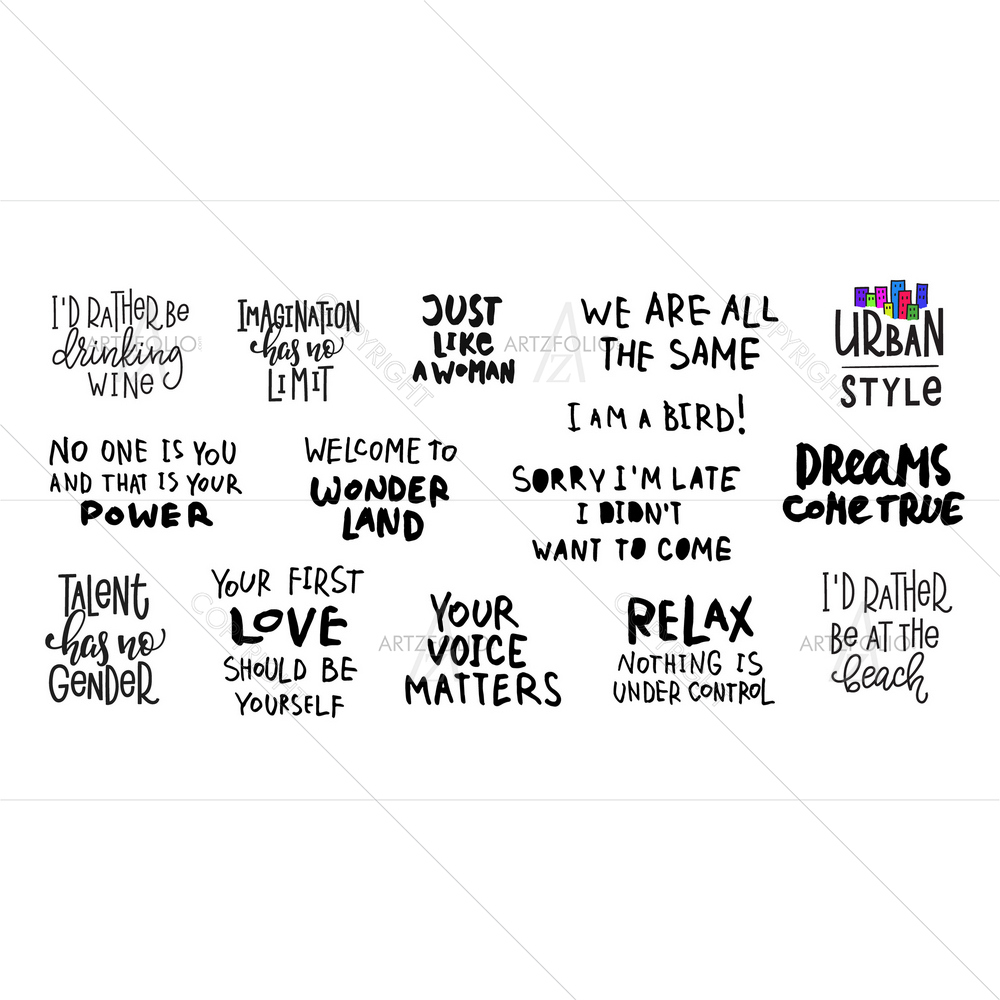 Abstract Calligraphy Quote D2 — custom-size art design 5013310