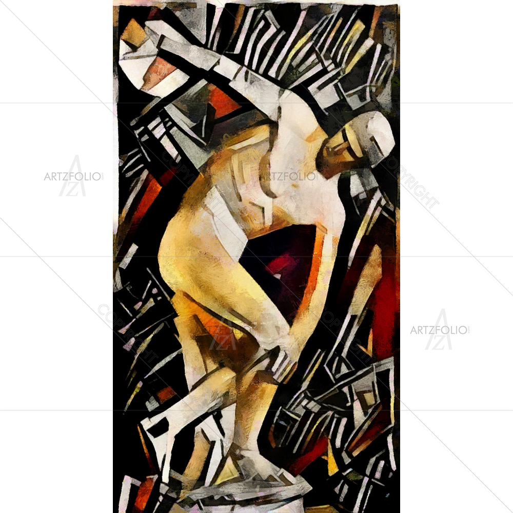 Ancient Greek Cubism Art D1 — Cubism custom art by ArtzFolio
