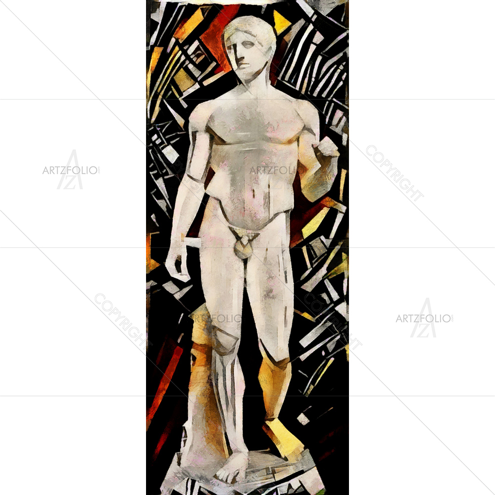 Ancient Greek Cubism Art D2 — custom-size art design 5013312