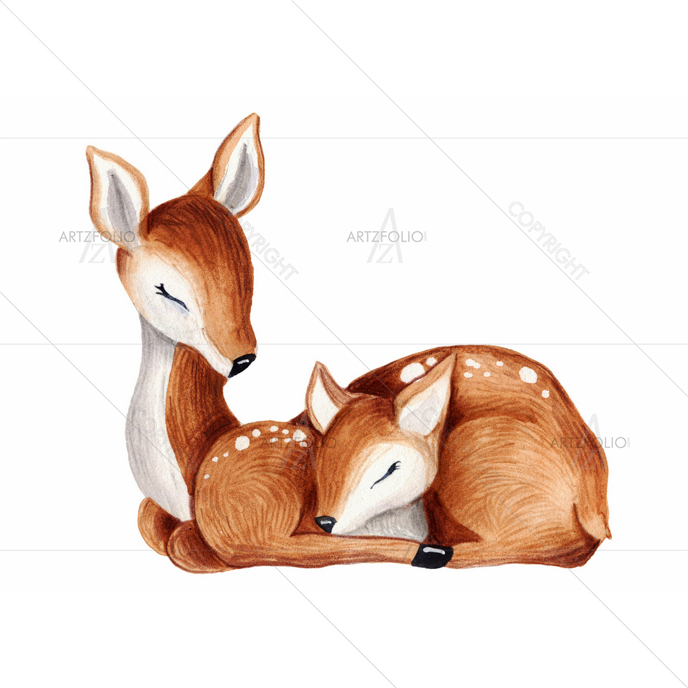 Baby Deer — Portraits custom art by ArtzFolio