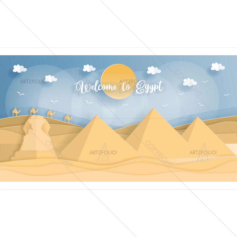 Egypt Famous Landmarks — African custom art by ArtzFolio