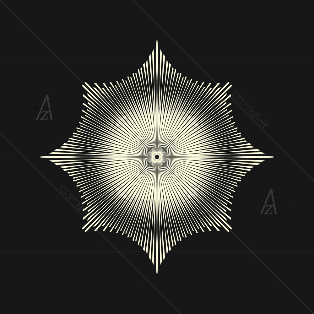 Sacred Linear Star — Abstract custom art by ArtzFolio