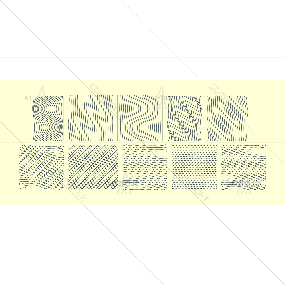 Abstract Wavy Lines D2 — custom-size art design 5013329