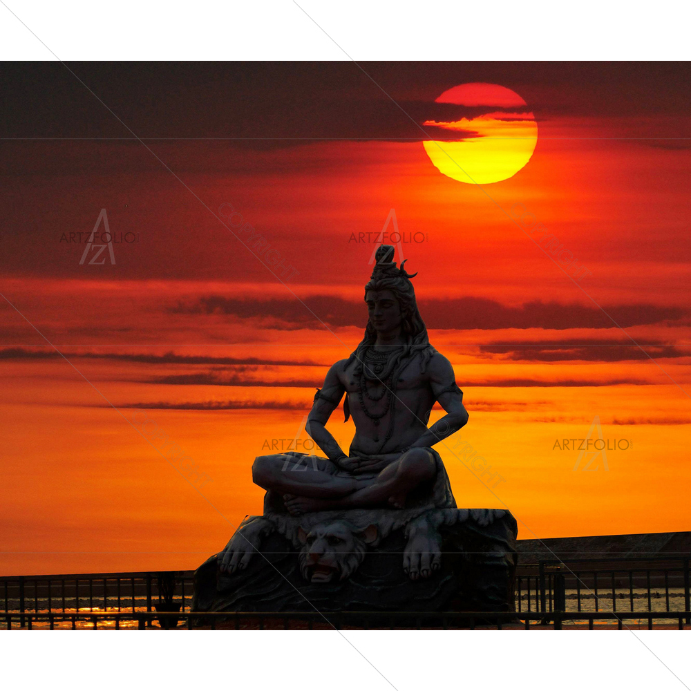 Hindu God Shiva in Rishikesh, India D2 — custom-size art design 5013332