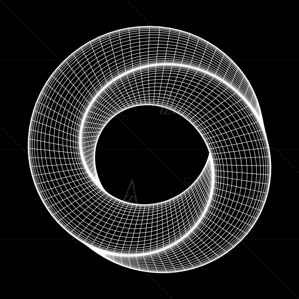Mobius Geometrical Striped Ring — Abstract custom art by ArtzFolio