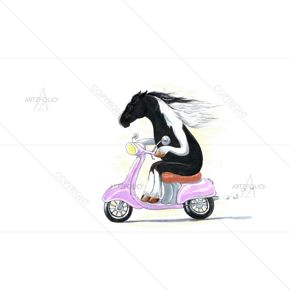 Horse Riding Scooter — custom-size art design 5013339