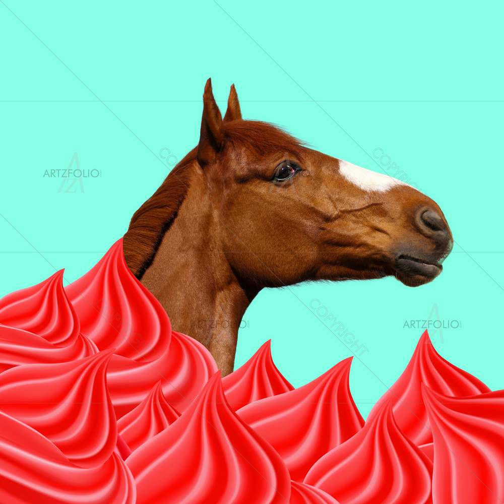 Horse Head — Abstract custom art by ArtzFolio
