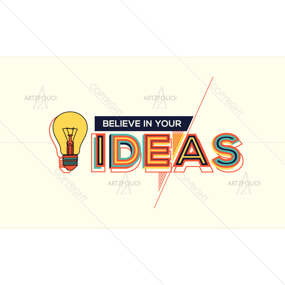 Idea Modern Typography — Abstract custom art by ArtzFolio