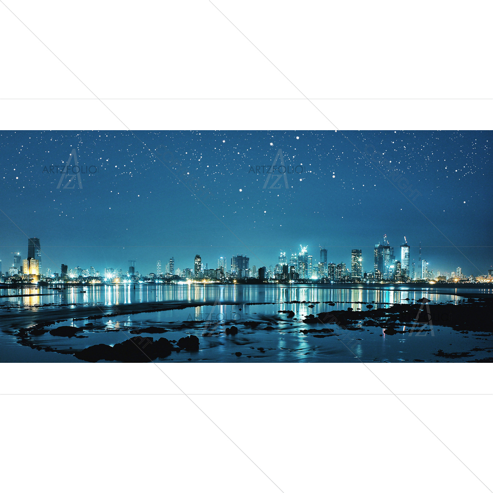 Night Mumbai City — Devotional custom art by ArtzFolio