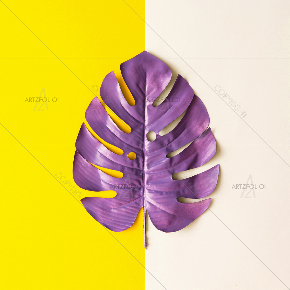Purple Tropical Leaf — Botanical custom art by ArtzFolio