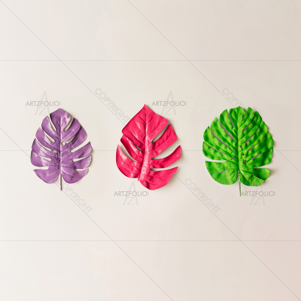 Colorful Tropical Leaves — custom-size art design 5013368