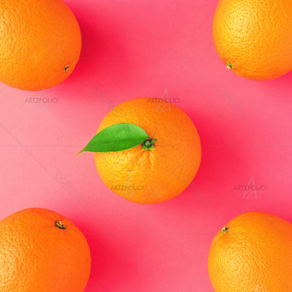 Summer with Oranges — Abstract custom art by ArtzFolio