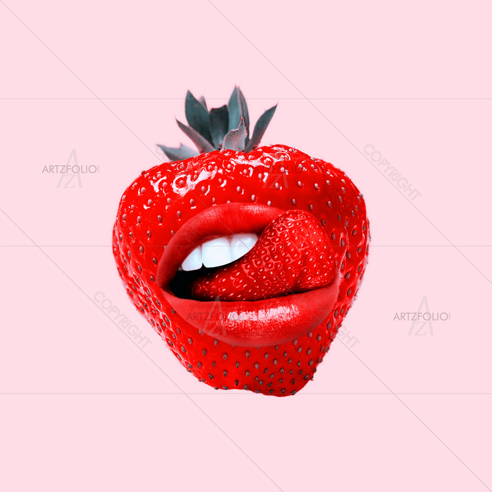 Abstract Fruit Collage D1 — custom-size art design 5013378