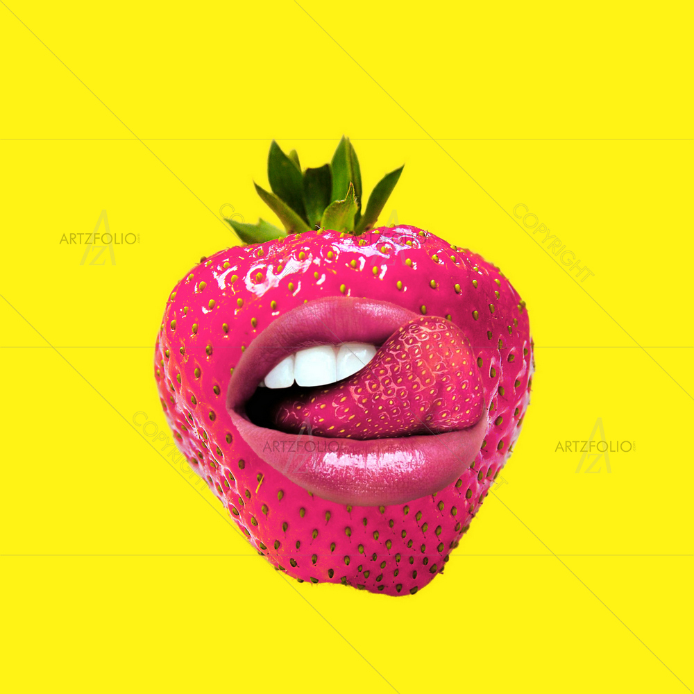 Abstract Fruit Collage D2 — custom-size art design 5013379
