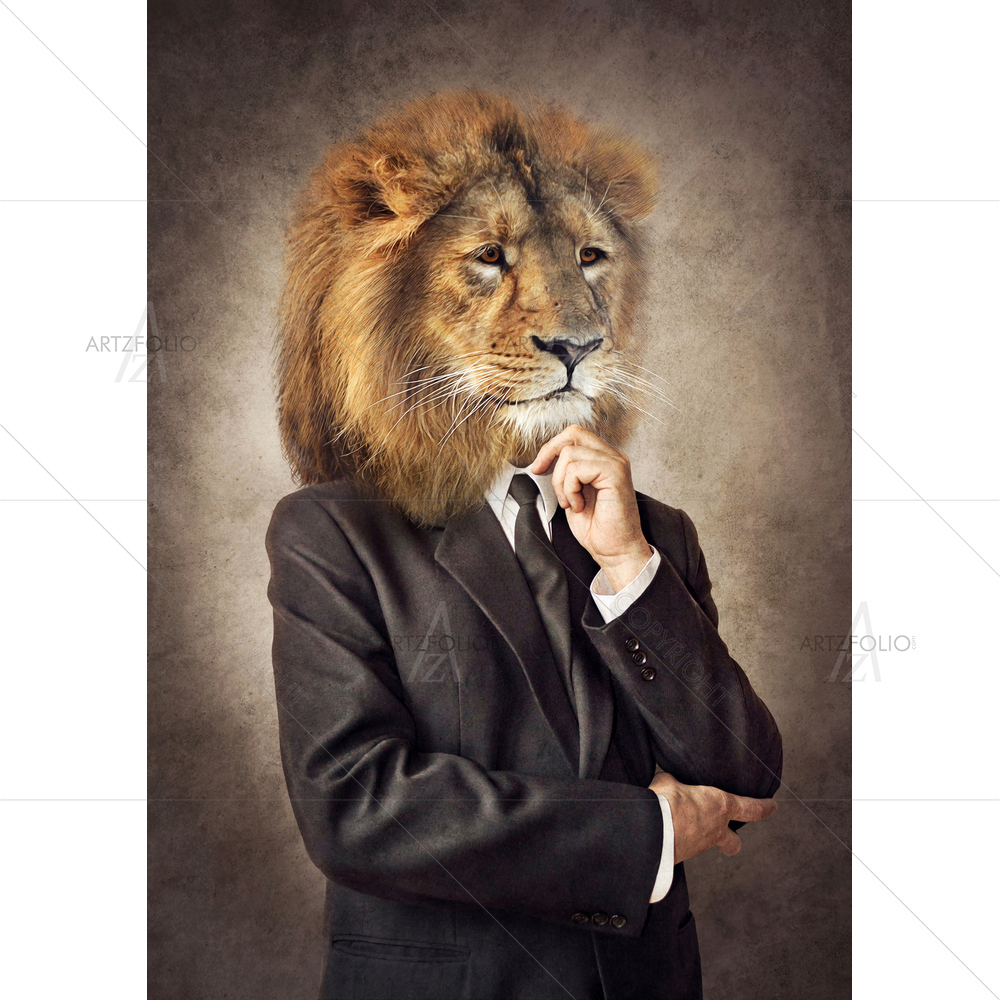 Lion in Suit — custom-size art design 5013388