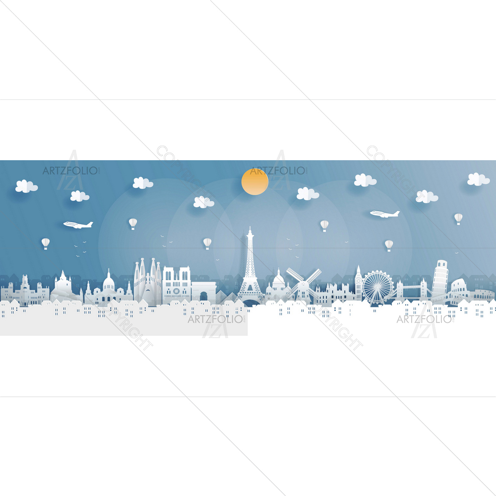 World Famous Landmarks D3 — Devotional custom art by ArtzFolio