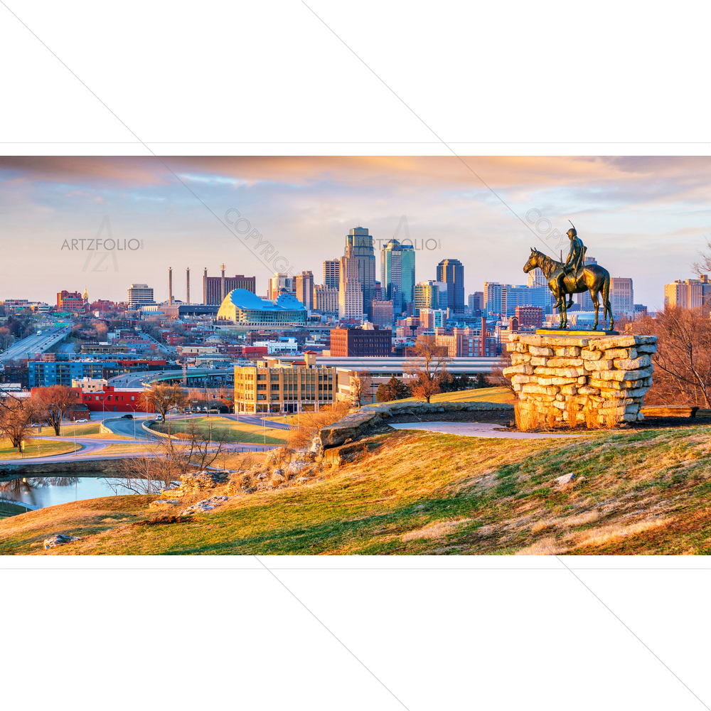 Scout Overlooking in Kansas City — custom-size art design 5013399