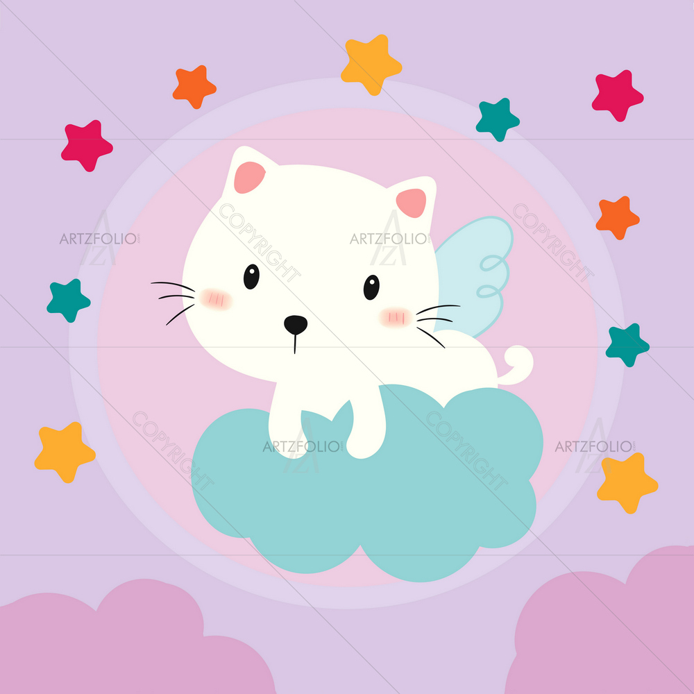 Cute Cat D2 — Animals custom art by ArtzFolio
