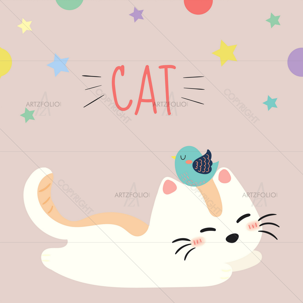 Cute Cat D3 — custom-size art design 5013403