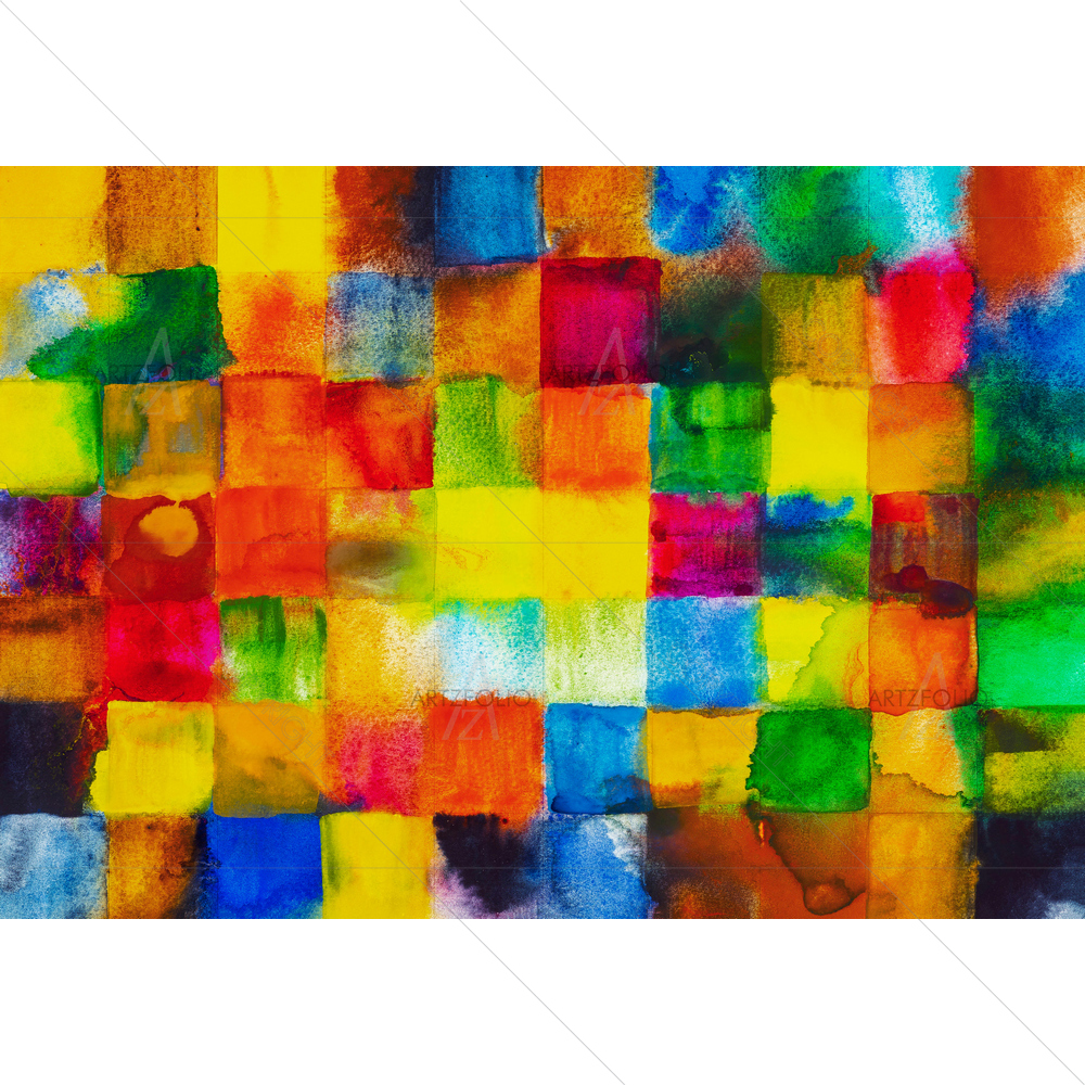 Watercolor Square Grid — custom-size art design 5013450