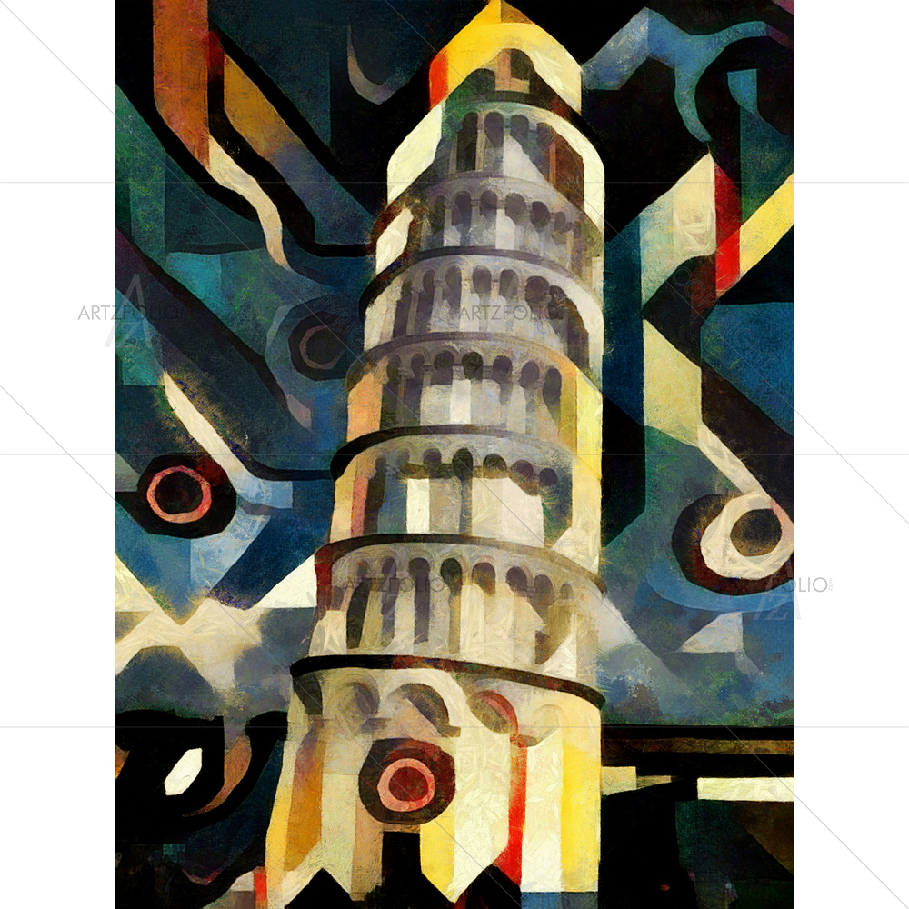 Tower of Pisa — Cubism custom art by ArtzFolio