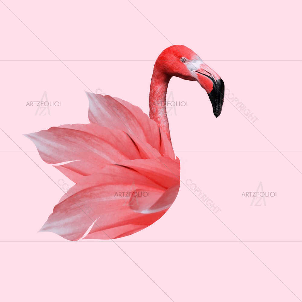 Flamingos D2 — Animals custom art by ArtzFolio