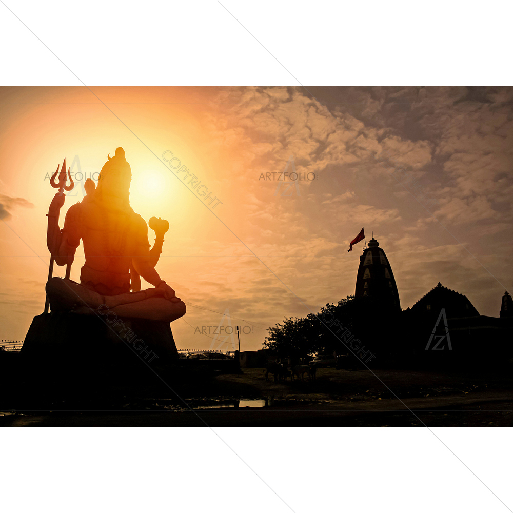 Nageshwar Shiva, Dwarka, Gujarat — Devotional custom art by ArtzFolio
