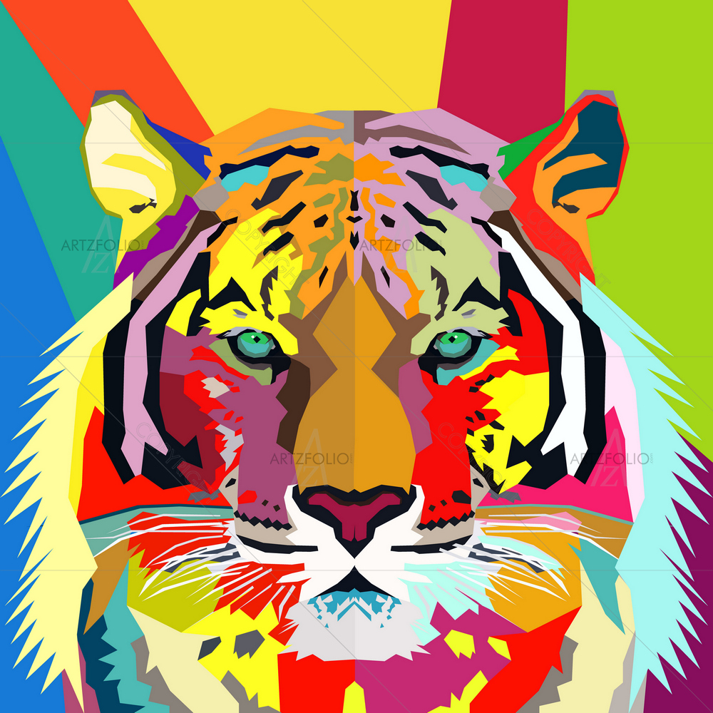 Tiger Portrait D6 — Animals custom art by ArtzFolio