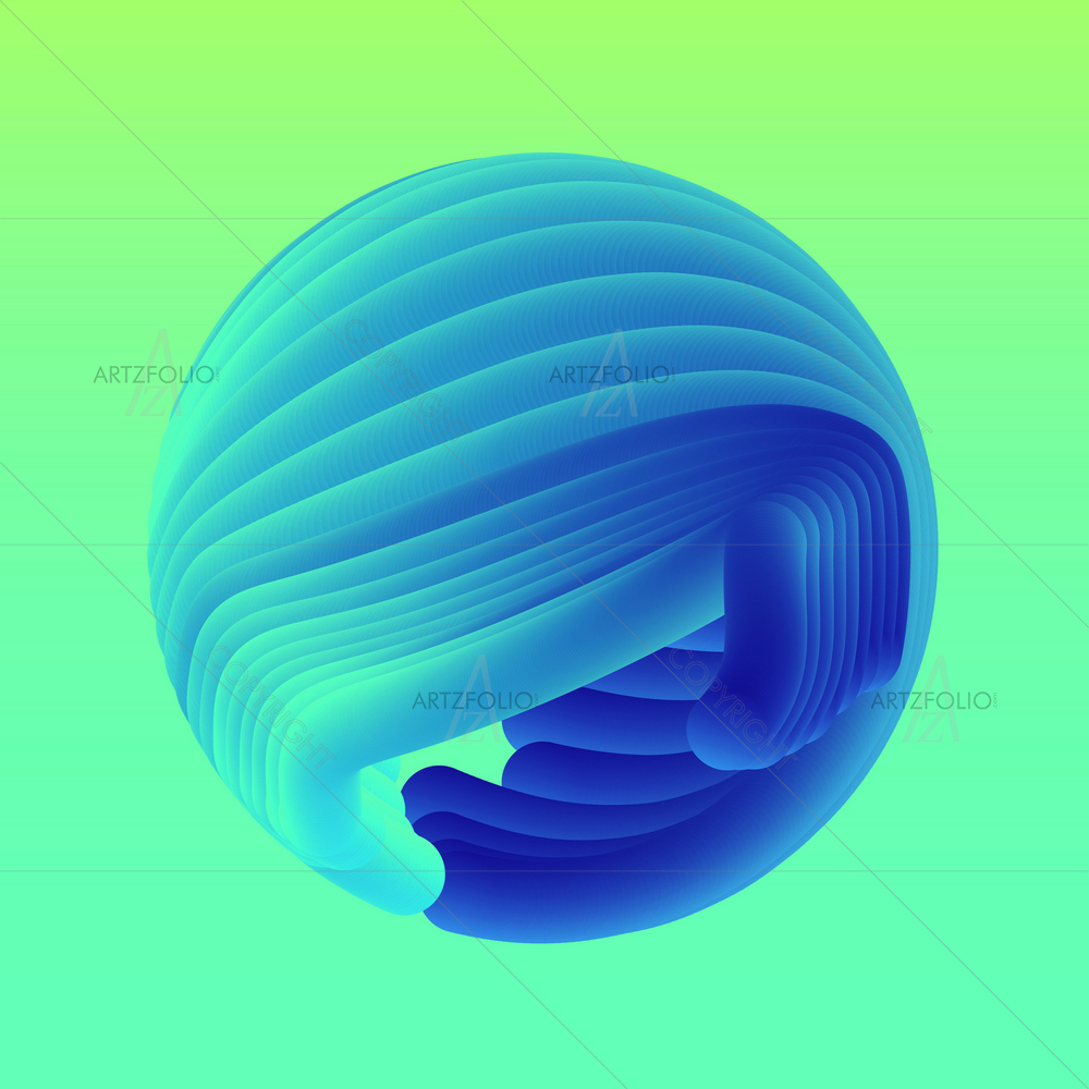 3D Abstract Sphere D5 — custom-size art design 5013484
