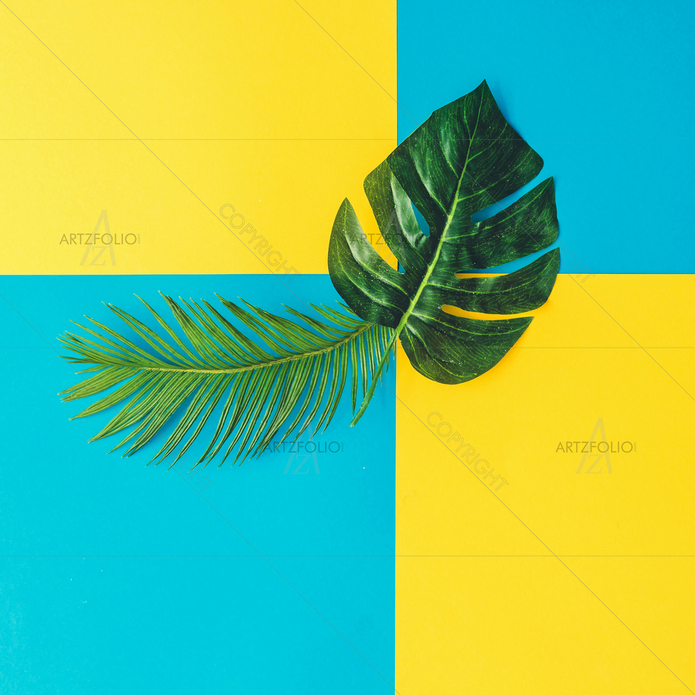 Minimal Tropical and Palm Leaves — Botanical custom art by ArtzFolio