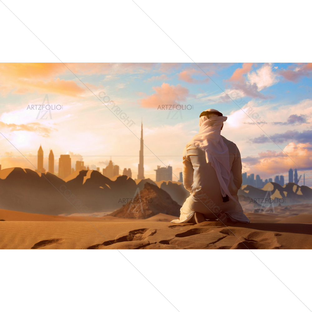 Arab Emirati Man Praying — custom-size art design 5013503