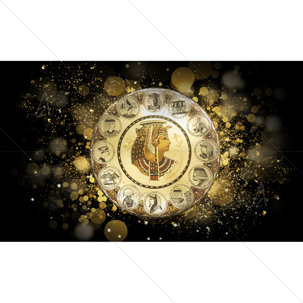 Abstract Ancient Egyptian Cleopatra D1 — custom-size art design 5013505