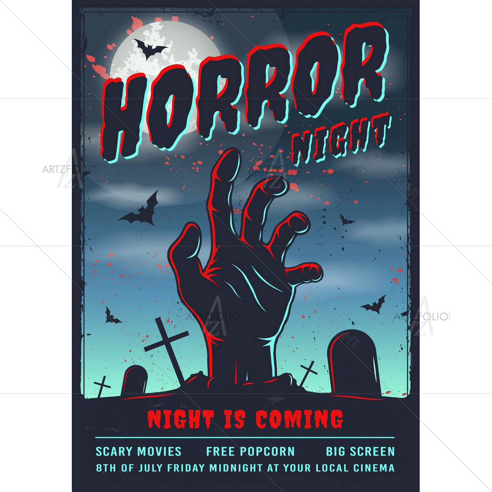 Horrific Hand From Earth — custom-size art design 5013513
