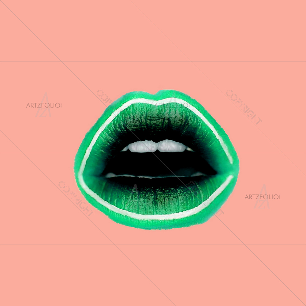 Green Lips — custom-size art design 5013517