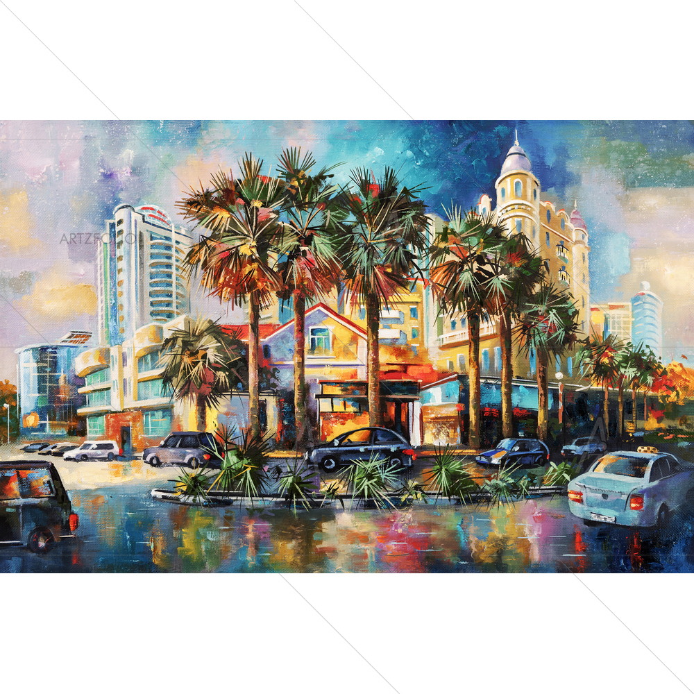 Architectural Landscape, Sochi — custom-size art design 5013538