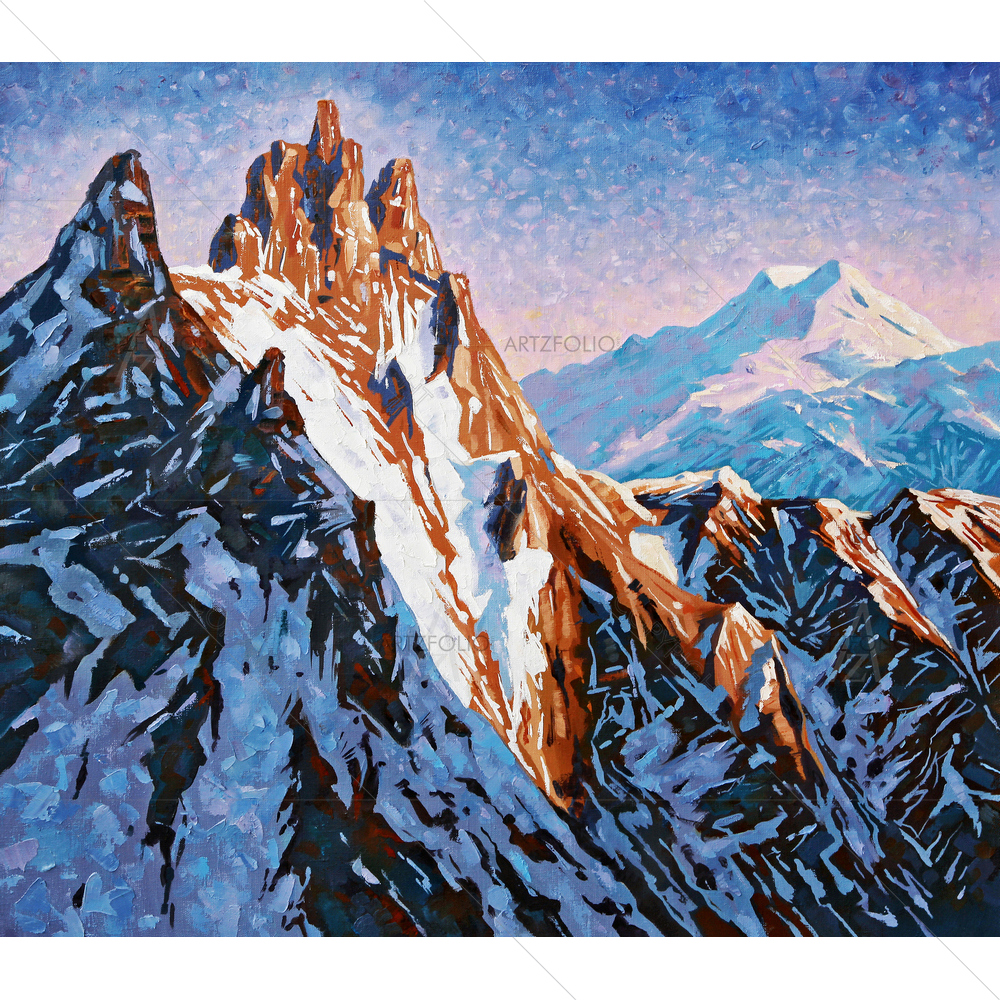 Caucasus Mountain Peaks — custom-size art design 5013539