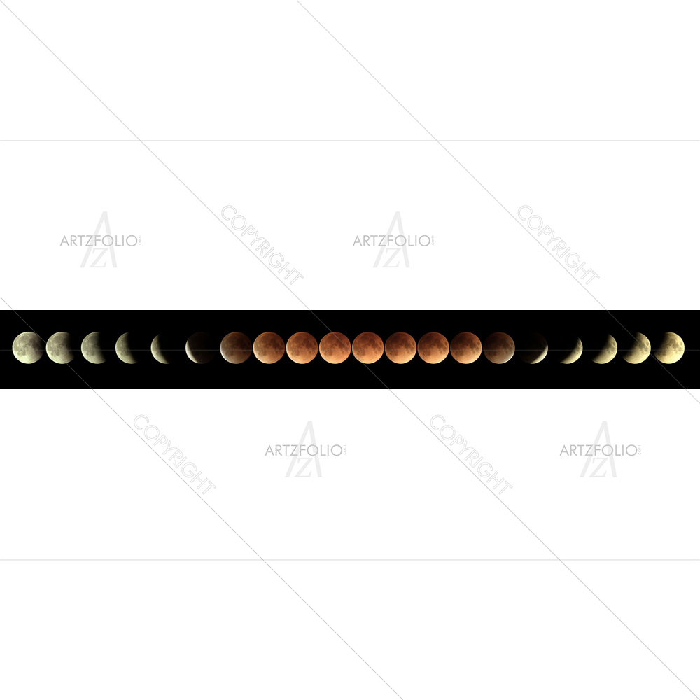 Lunar Eclipse Time Series D2 — Astrology custom art by ArtzFolio