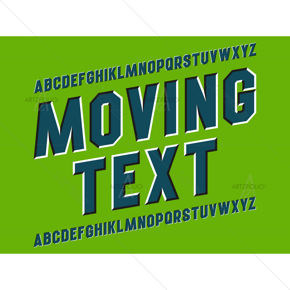Optical Illusional Moving Text — custom-size art design 5013559