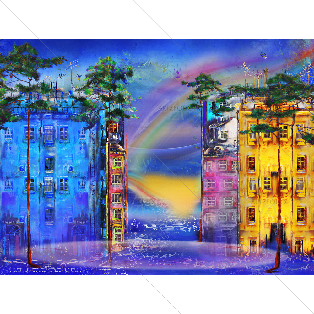 Surreal Sunset Street — custom-size art design 5013561