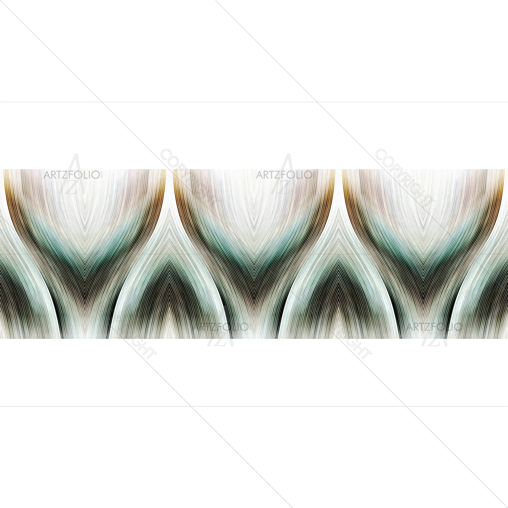Colorful Striped Waves — Abstract custom art by ArtzFolio