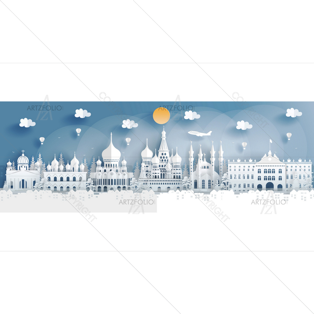Russia Famous Landmarks D1 — custom-size art design 5013568