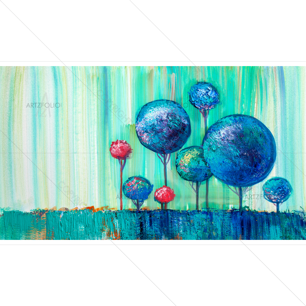 Impressionist Landscape D6 — Botanical custom art by ArtzFolio